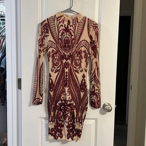Sequence long sleeve mini dress